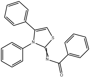 N-(3,4-DIPHENYL-3H-THIAZOL-2-YLIDENE)-BENZAMIDE 结构式