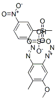 5-methoxy-4-methyl-2-[[2-(methylsulphonyl)-4-nitrophenyl]azo]benzenediazonium hydrogen sulphate 结构式