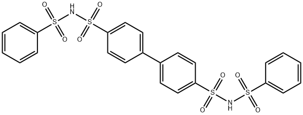 N,N'-二(苯基磺酰基)联苯-4,4'-二磺酰胺 结构式