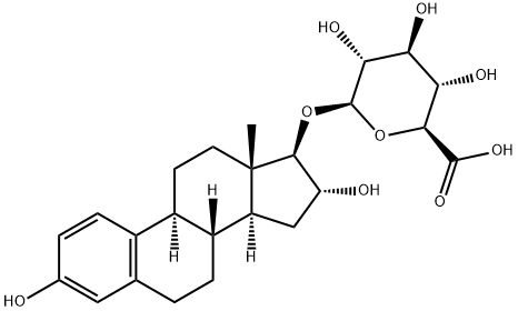 1,3,5[10]-ESTRATRIENE-3,16ALPHA,17BETA-TRIHYDROXY 17-GLUCURONIDE 结构式