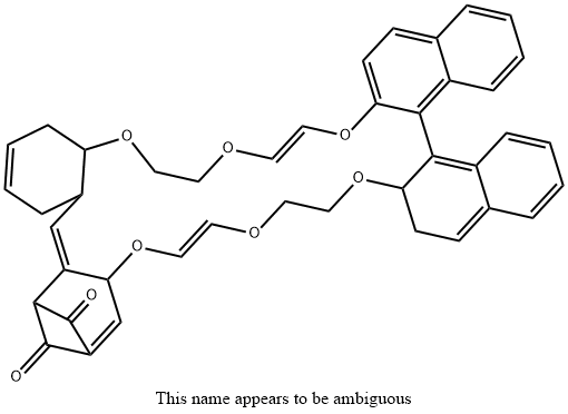 蒽醌[1,9A,9,8A,8-STUV]-二萘并[2,1-H:1′,2′-J]-1,4,7,12,15,18-六氧杂环二十三烯 结构式