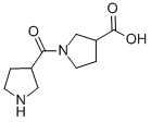 1-(吡咯烷-3-羰基)吡咯烷-3-羧酸 结构式