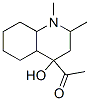 1-(Decahydro-4-hydroxy-1,2-dimethylquinolin-4-yl)ethanone 结构式