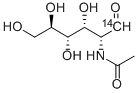 N-乙酰-D-14C-氨基葡萄糖 结构式