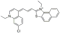 2-[3-(7-Chloro-1-ethyl-1,4-dihydroquinoline-4-ylidene)-1-propenyl]-1-ethylnaphtho[1,2-d]thiazole-1-ium 结构式