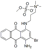 3-[(4-amino-3-bromo-9,10-dihydro-9,10-dioxo-1-anthryl)amino]propyltrimethylammonium methyl sulphate 结构式