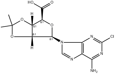 (3aS,4S,6R,6aR)-6-(6-Amino-2-chloro-9H-purin-9-yl)-2,2-dimethyltetrahydrofuro[3,4-d][1,3]dioxole-4-carboxylicacid