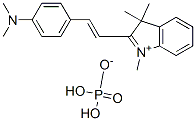 2-[2-[4-(dimethylamino)phenyl]vinyl]-1,3,3-trimethyl-3H-indolium dihydrogen phosphate 结构式