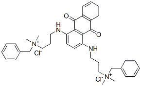 [(9,10-dihydro-9,10-dioxo-1,4-anthrylene)bis(iminopropane-1,3-diyl)]bis[benzyldimethylammonium] dichloride  结构式