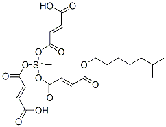 4,4',4''-[(Methylstannylidyne)tris(oxy)]tris(4-oxo-2-butenoic acid 6-methylheptyl) ester 结构式
