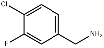 4-氯-3-氟苄胺 结构式