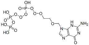 [[2-[(2-amino-6-oxo-3H-purin-9-yl)methoxy]ethoxy-hydroxy-phosphoryl]ox y-hydroxy-phosphoryl]oxyphosphonic acid 结构式