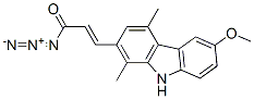 3-(6-methoxy-1,4-dimethyl-9H-carbazol-2-yl)acryloyl azide  结构式