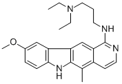 1-((3-(Diethylamino)propyl)amino)-9-methoxy-5-methyl-6H-pyrido(4,3-b)c arbazozle 结构式