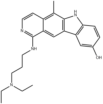 1-((3-(Diethylamino)propyl)amino)-5-methyl-6H-pyrido(4,3-b)carbazol-9- ol 结构式