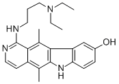 1-((3-(Diethylamino)propyl)amino)-5,11-dimethyl-6H-pyrido(4,3-b)carbaz ol-9-ol 结构式