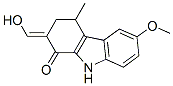 2,3,4,9-tetrahydro-2-(hydroxymethylene)-6-methoxy-4-methyl-1H-carbazol-1-one 结构式