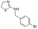 4,5-Dihydro-N-((4-bromophenyl)methyl)thiazolamine 结构式