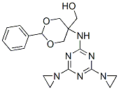 5-[[4,6-Di(1-aziridinyl)-1,3,5-triazin-2-yl]amino]-2-phenyl-1,3-dioxane-5-methanol 结构式