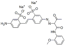 disodium 2-[2-(4-amino-2-sulphonatophenyl)vinyl]-5-[[1-[[(2-methoxyphenyl)amino]carbonyl]-2-oxopropyl]azo]benzenesulphonate