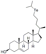 24-(isopropyltelluro)chol-5-en-3 beta-ol 结构式