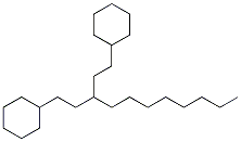 1-Cyclohexyl-3-(2-cyclohexylethyl)undecane 结构式