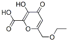 4H-Pyran-2-carboxylic acid, 6-(ethoxymethyl)-3-hydroxy-4-oxo- (9CI) 结构式