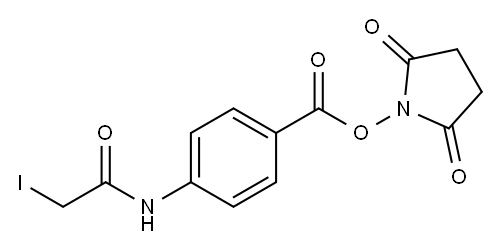 N-琥珀酰亚胺基-4-((碘乙酰基)氨基)苯甲酸甲酯 500MG 结构式