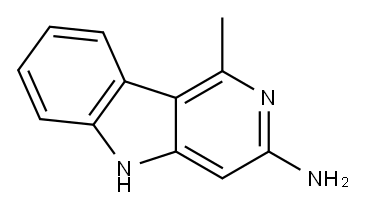 3-氨基-1-甲基-5h-吡啶[4,3-b]吲哚 结构式