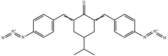 2,6-Bis[(4-azidophenyl)methylene]-4-(1-methylethyl)-1-cyclohexanone 结构式