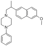 1-(2-(6-Methoxy-2-naphthalenyl)propyl)-4-phenylpiperazine 结构式