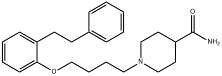 1-(4-(2-(2-Phenylethyl)phenoxy)butyl)-4-piperidinecarboxamide 结构式