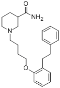 2-(4-(3-Carbamoylpiperidino)butoxy)bibenzyl 结构式