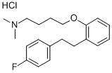 1-Butanamine, 4-(2-(2-(4-fluorophenyl)ethyl)phenoxy)-N,N-dimethyl-, hy drochloride 结构式