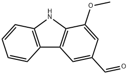 1-METHOXY-9H-CARBAZOLE-3-CARBALDEHYDE 结构式