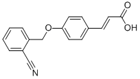 2-PROPENOIC ACID, 3-[4-[(2-CYANOPHENYL)METHOXY]PHENYL]- 结构式