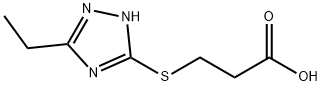 Propanoic acid, 3-[(5-ethyl-1H-1,2,4-triazol-3-yl)thio]- (9CI) 结构式