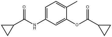 Cyclopropanecarboxylic acid, 5-[(cyclopropylcarbonyl)amino]-2-methylphenyl 结构式