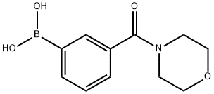 3-(吗啉-4-羰基)苯基硼酸 结构式