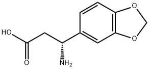 (R)-3-氨基-3-苯并[1,3]二氧-5-基-丙 酸 结构式