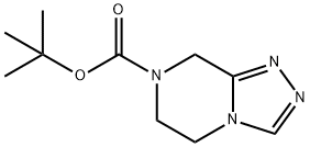 5,6-二氢-[1,2,4]三唑并[4,3-A]吡嗪-7(8H)-甲酸叔丁醇酯 结构式