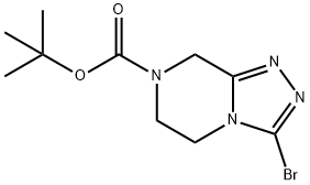 3-溴-5,6-二氢-[1,2,4]三唑并[4,3-A]吡嗪-7(8H)-甲酸叔丁酯 结构式