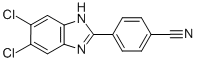 4-(5,6-DICHLORO-1H-BENZIMIDAZOL-2-YL)BENZONITRILE 结构式