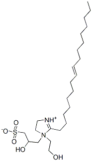 2-(8-Heptadecenyl)-4,5-dihydro-1-(2-hydroxyethyl)-1-(2-hydroxy-3-sulfonatopropyl)imidazolium 结构式