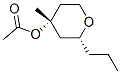 2H-Pyran-4-ol,tetrahydro-4-methyl-2-propyl-,acetate,(2R,4R)-(9CI) 结构式