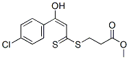 3-[[3-(4-Chlorophenyl)-3-hydroxy-1-thioxo-2-propenyl]thio]propionic acid methyl ester 结构式