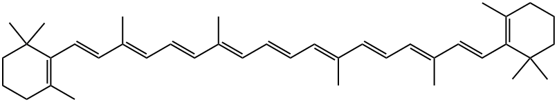 β-胡萝卜素 结构式