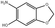 6-氨基苯并[D][1,3]二氧杂环戊烯-5-醇 结构式