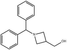 1-二苯甲基-3-羟甲基-氮杂环丁烷 结构式