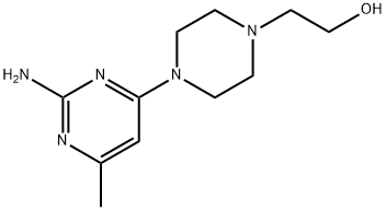 2-[4-(6-氨基-2-甲基嘧啶-4-基)哌嗪-1-基]乙醇 结构式